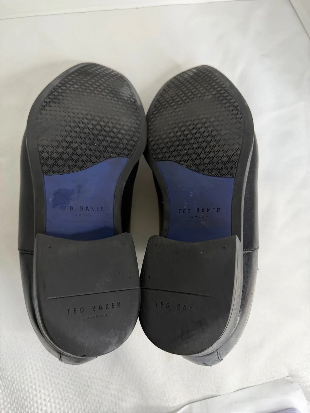 Ted Baker Murain Black Leather Cap-Toe Oxford Shoes. Size 10.